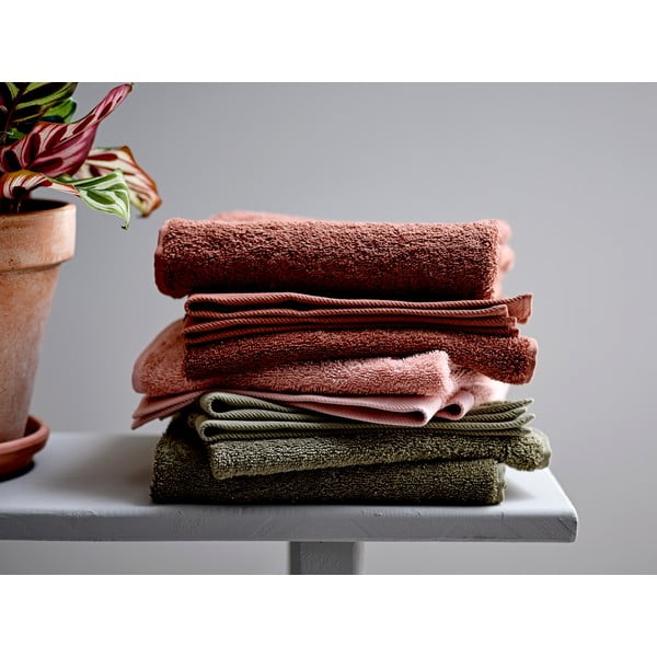 Маслиненозелена хавлиена кърпа от памук Organic, 100 x 50 cm Comfort Organic - Södahl-image-4