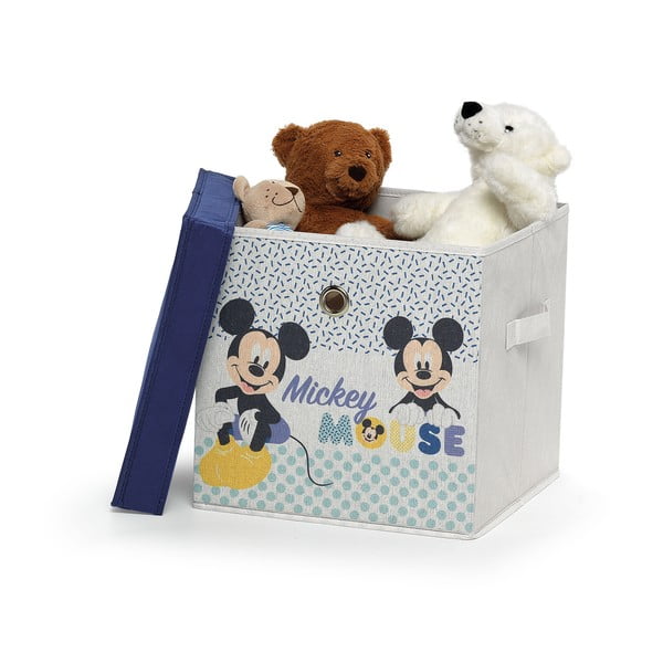 Детска кутия за съхранение на текстил с капак Mickey, 30 x 30 x 30 cm Disney - Domopak