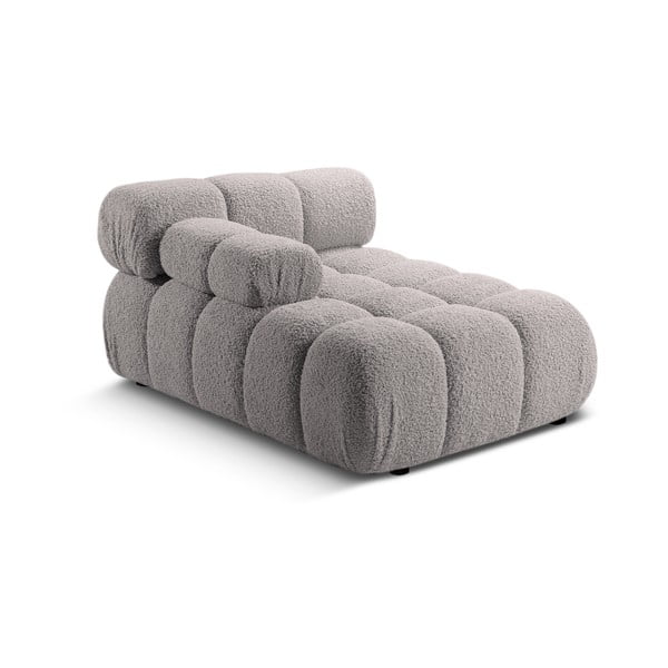 Светлосив модул за диван от букле (ляв ъгъл) Bellis – Micadoni Home-image-4