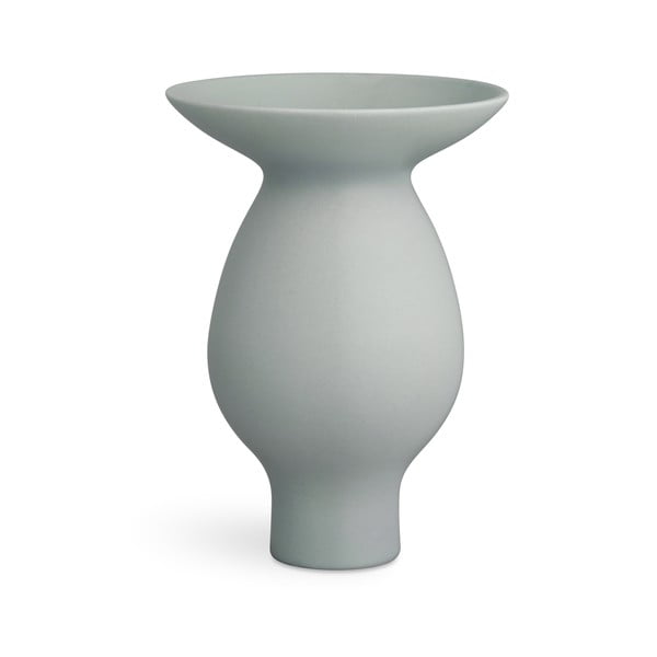 Modrošedá keramická váza Kähler Design Kontur, výška 25 cm