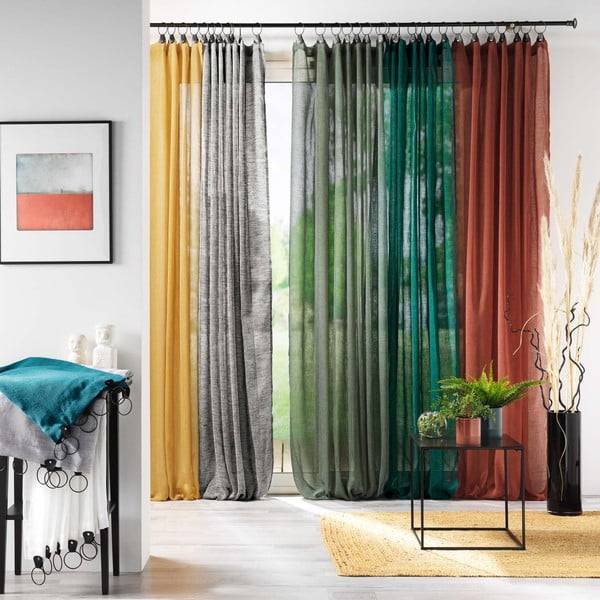 Жълта завеса 140x240 cm Linka – douceur d'intérieur-image-3