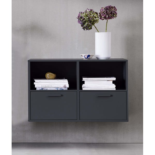 Черен стенен скрин с 2 вратички Keep by Hammel - Hammel Furniture-image-1