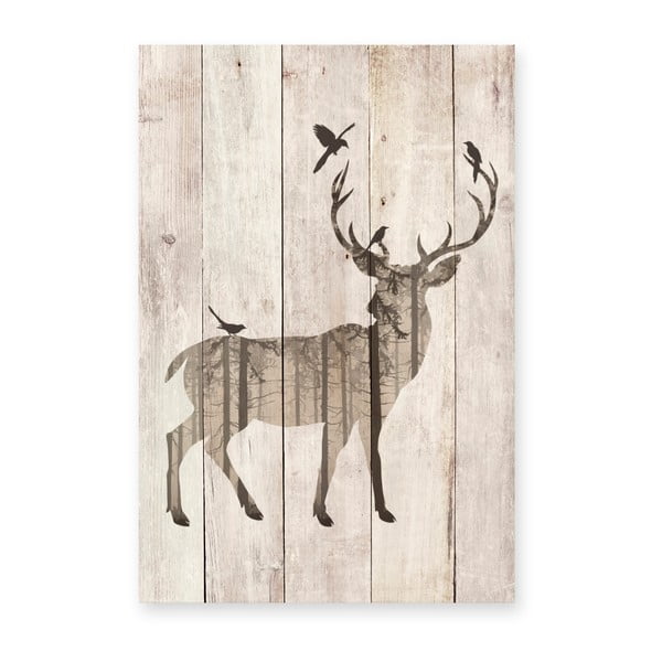 Дървена табела 40x60 cm Deer – Really Nice Things