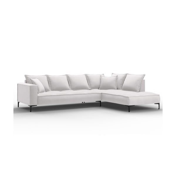 Светлосив ъглов диван , десен ъгъл Zelda - Interieurs 86