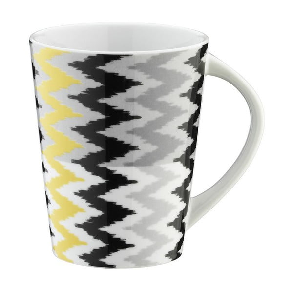 Порцеланова чаша Черни и жълти ивици, 400 ml - Kütahya Porselen