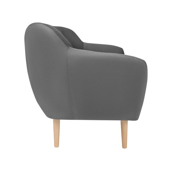 Диван от сиво кадифе , 158 см Sardaigne - Mazzini Sofas-image-3