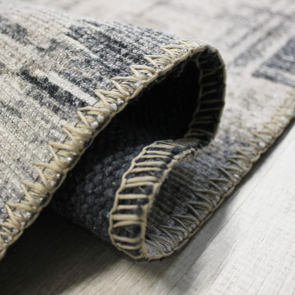 Сива пътека подходяща за пране 60x230 cm Silas Abstract – Flair Rugs-image-2