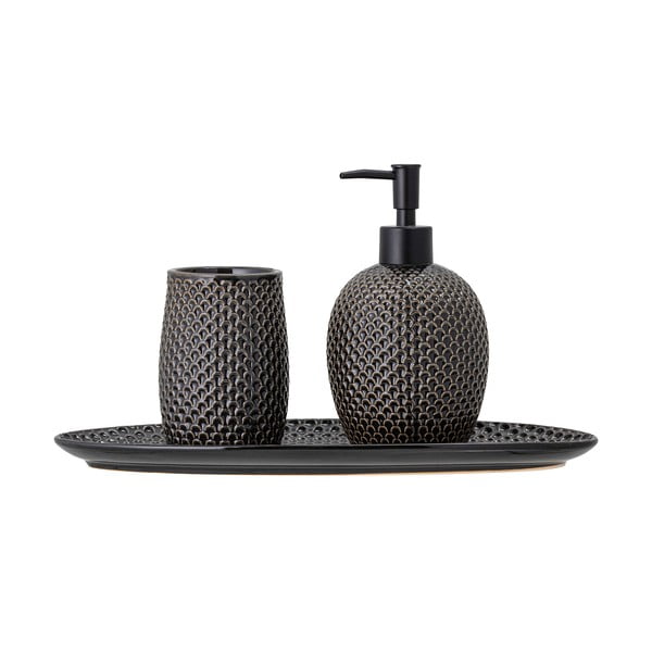 Сив керамичен комплект аксесоари за баня Hrin – Bloomingville-image-3