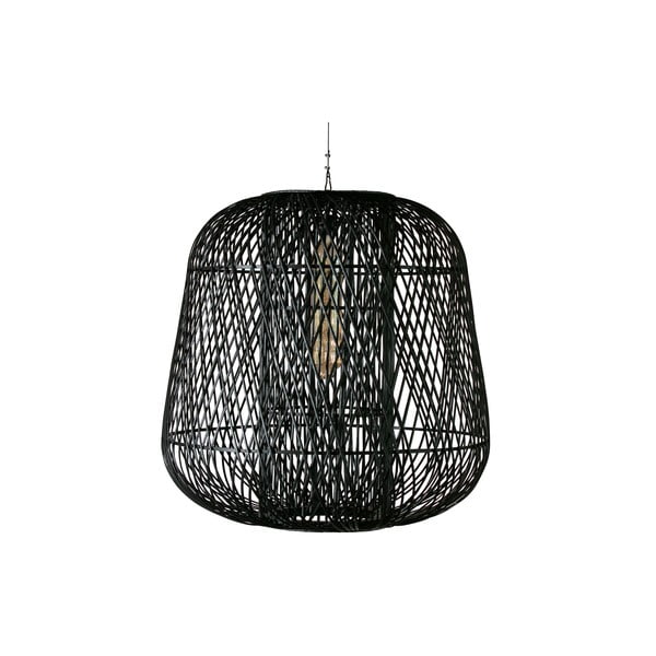 Черна бамбукова висяща лампа , ø 100 cm Moza - WOOOD