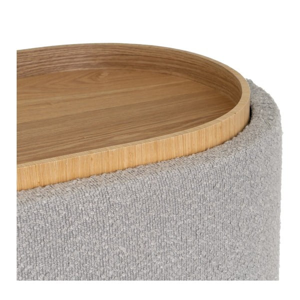 Светлосива табуретка от букле – Casa Selección-image-3