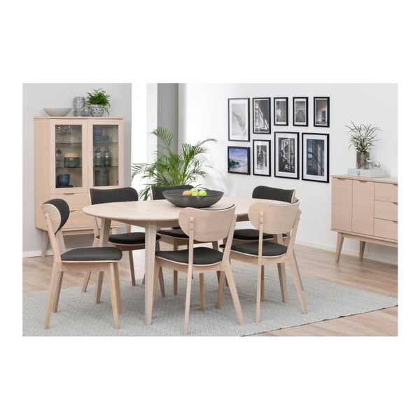 Светла овална дъбова сгъваема маса за хранене , 170 x 105 cm Filippa - Rowico-image-2