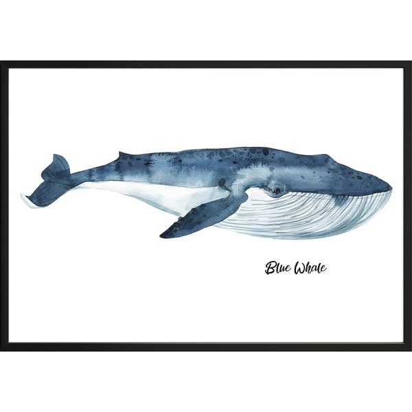 Плакат за стена в рамка Кит, 40 x 50 cm Blue Whale - DecoKing