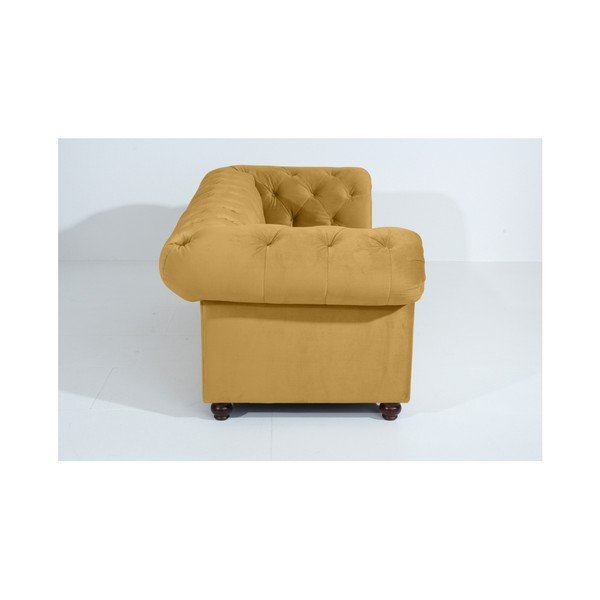 Žlutá pohovka Max Winzer Orleans Velvet, 216 cm-image-4