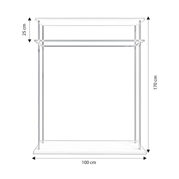 Бяла стойка за дрехи Wuppertal – Kalune Design-image-4