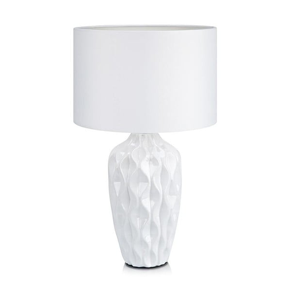 Bílá stolní lampa Markslöjd Ben, ø 26 cm
