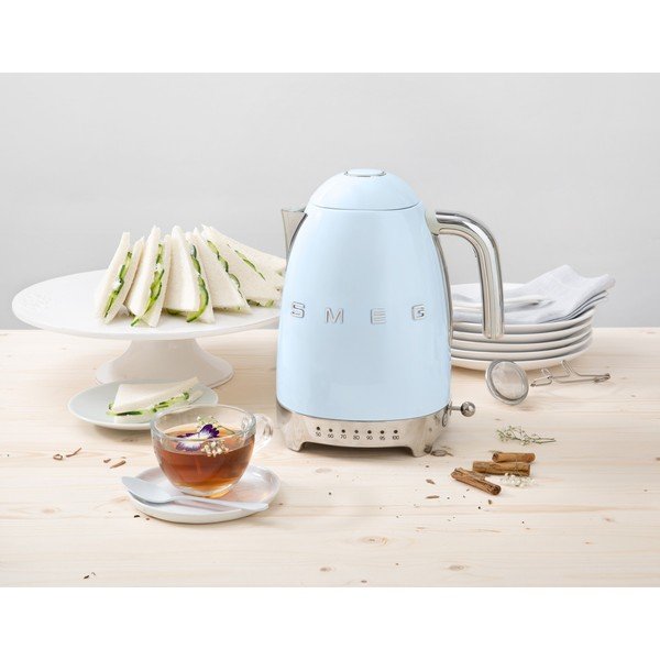 Светлосиня електрическа кана от неръждаема стомана 1,7 l Retro Style – SMEG-image-1