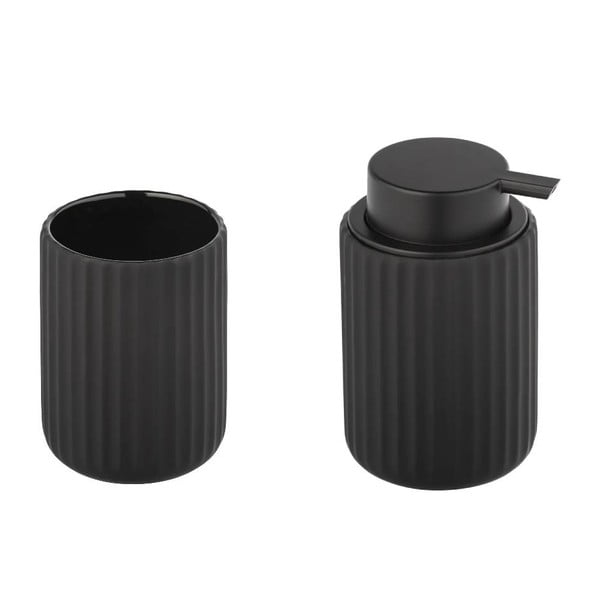 Матово черен керамичен комплект аксесоари за баня Belluno – Wenko