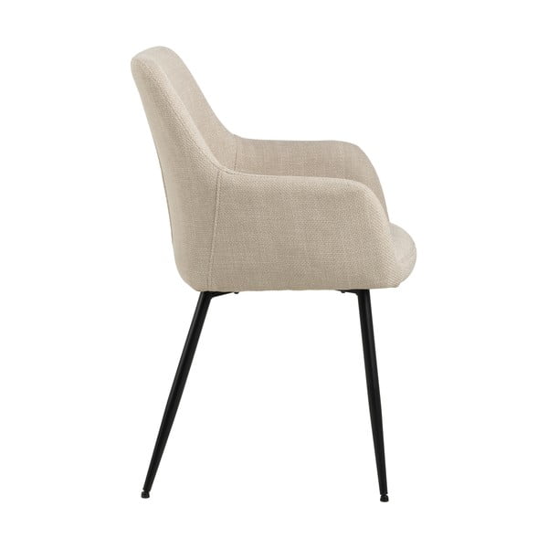 Бежови тапицирани трапезни столове в комплект с подлакътници 2 бр. Lizzy – Actona-image-3