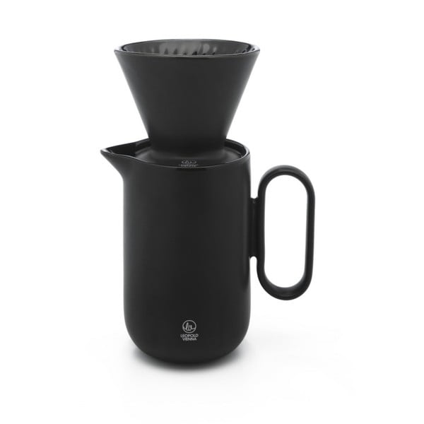 Комплект за кафе от черен фаянс Palermo - Leopold Vienna-image-3