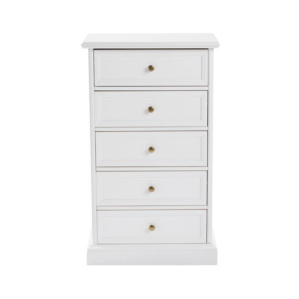 Bílá komoda s 5 zásuvkami Folke Torino, délka 50 cm-image-1
