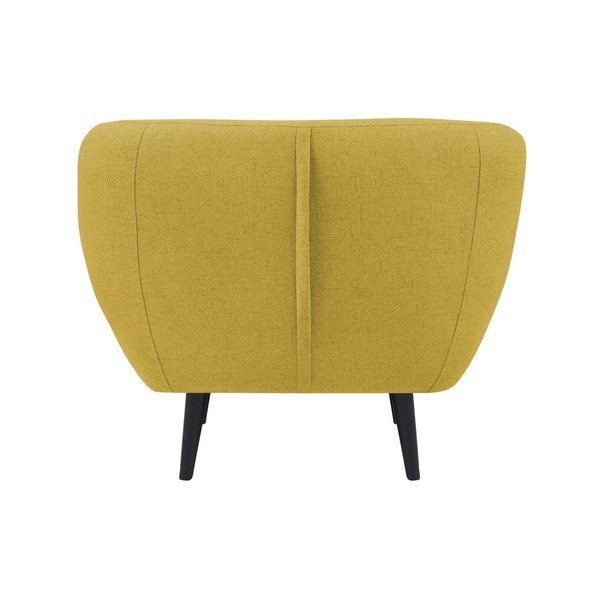 Žluté křeslo s hnědými nohami Mazzini Sofas Piemont-image-1