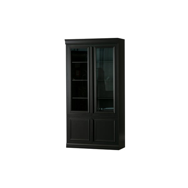 Черна витрина от масивен бор 110x215x44 cm Organize – WOOOD-image-1