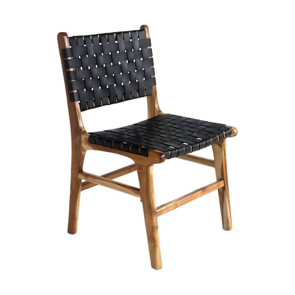 Черно-кафяви трапезни столове от тиково дърво в комплект от 2 броя Perugia - House Nordic
