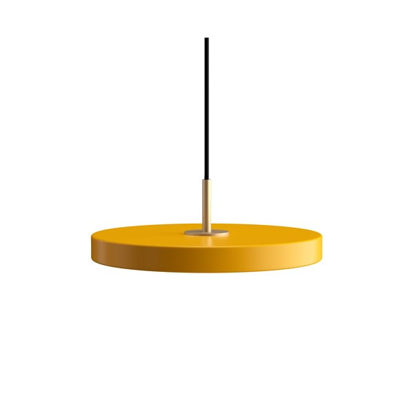 Жълта LED лампа с метален абажур ø 31 cm Asteria Mini - UMAGE