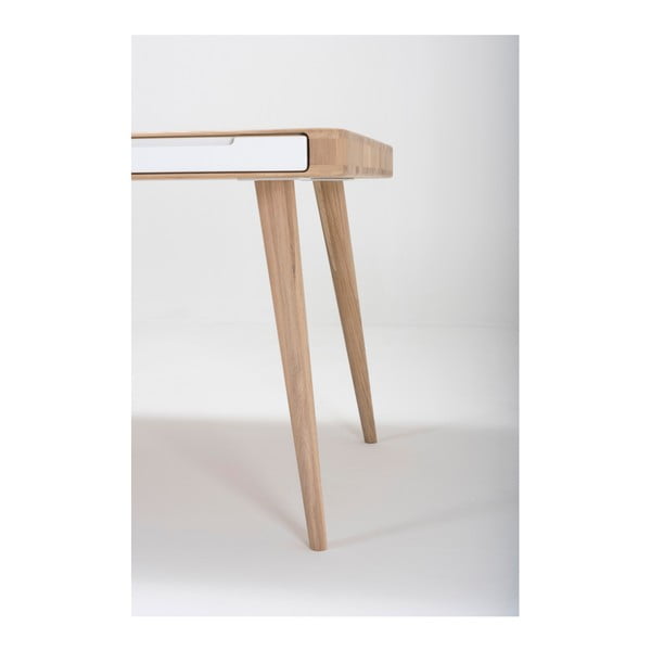 Дъбова маса за хранене Две, 160 x 90 cm Ena - Gazzda-image-3