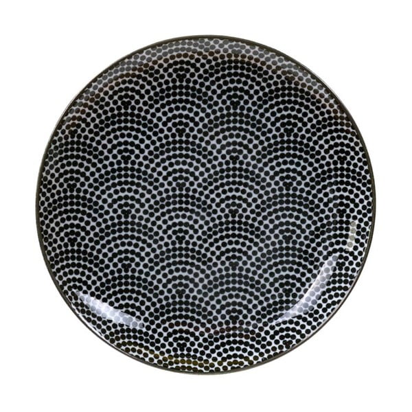 Черно-бяла плоча Nippon Dots, ø 16 cm - Tokyo Design Studio