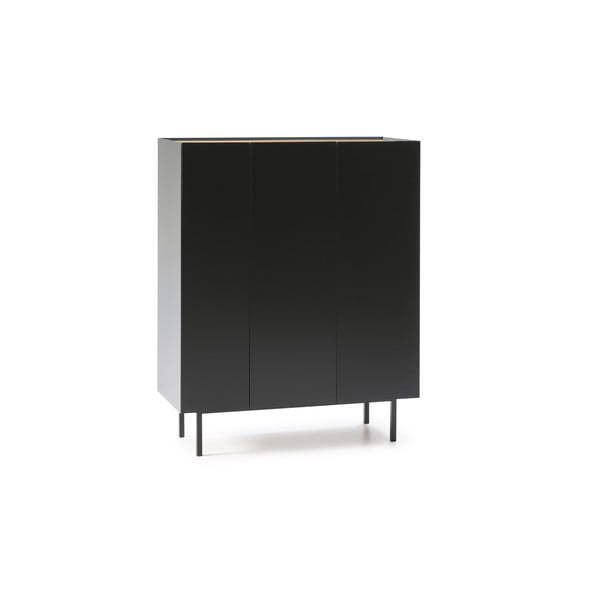 Черен висок скрин от декор от дъб  95x120 cm Arista – Teulat-image-2