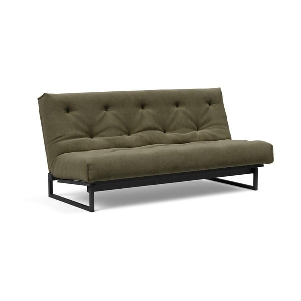 Тъмнозелен велурен разтегателен диван Nordic, 120 cm Fraction - Innovation