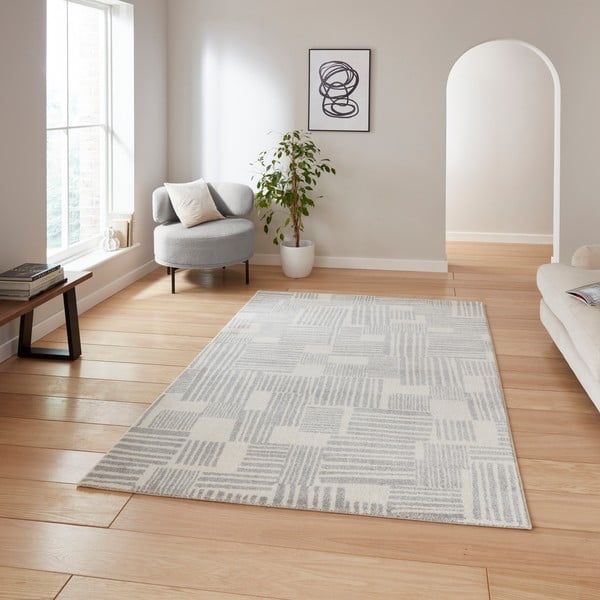 Светлосив килим 120x170 cm Blocks – Catherine Lansfield-image-2