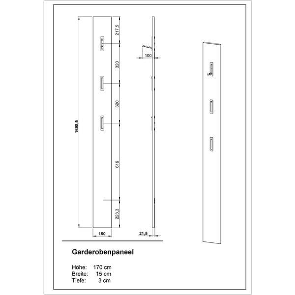 Сива стенна закачалка Utah - Germania-image-3