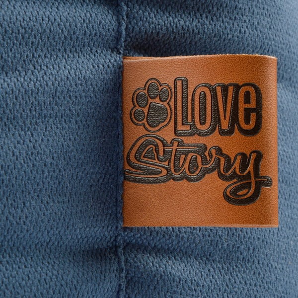 Синьо  легло за куче 70x75 cm – Love Story-image-1