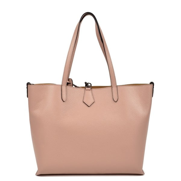 Розова и бежова кожена чанта Samy - Isabella Rhea