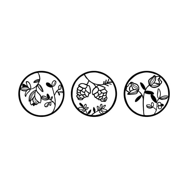 Метална декорация за стена Floral - Wallity-image-2