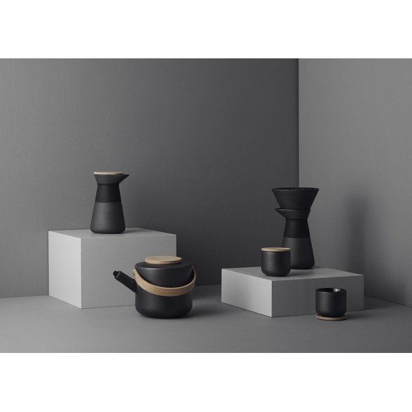 Черен глинен комплект за филтрирано кафе 600 ml Theo – Stelton-image-3
