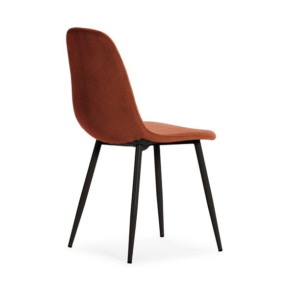 Теракотени тапицирани трапезни столове в комплект 4 бр. Minka – Marckeric-image-2