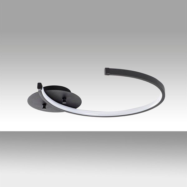 Черно LED осветително тяло за таван 33x46 cm Moon – Opviq lights-image-1