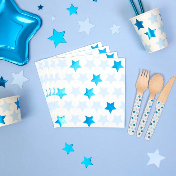Комплект от 16 хартиени салфетки Little Star Blue - Neviti