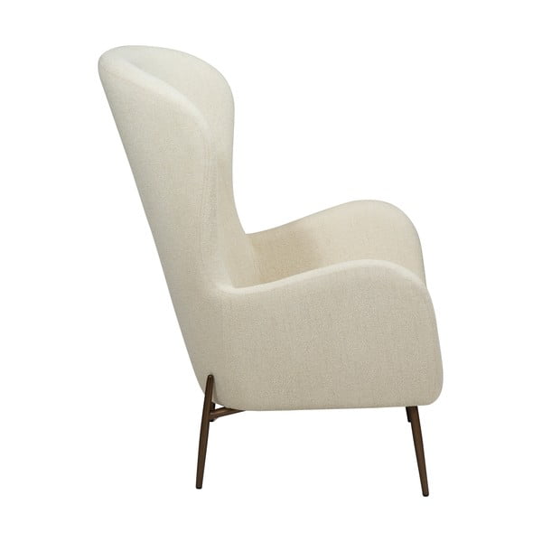 Кремаво кресло от плат букле Glam – DAN-FORM Denmark-image-3