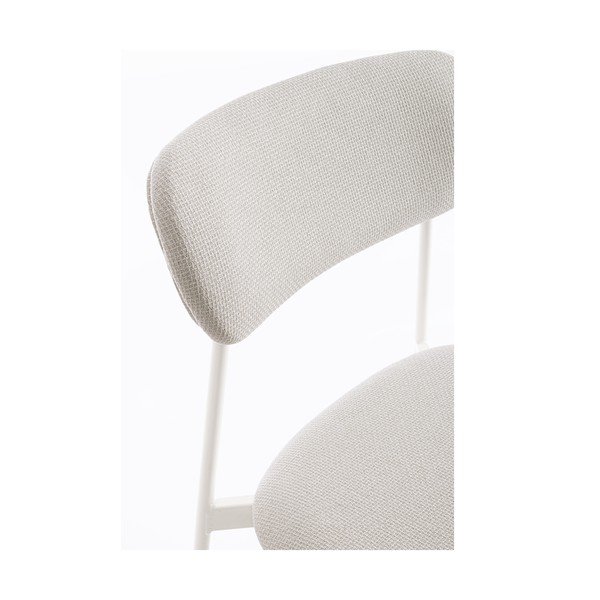 Бял тапициран трапезен стол Inka – Yes Everyday-image-1