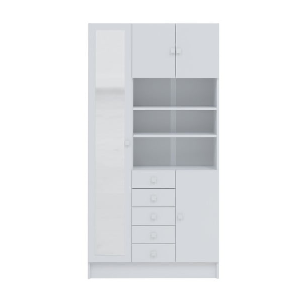 Бял шкаф за баня 90x182 cm Combi - TemaHome