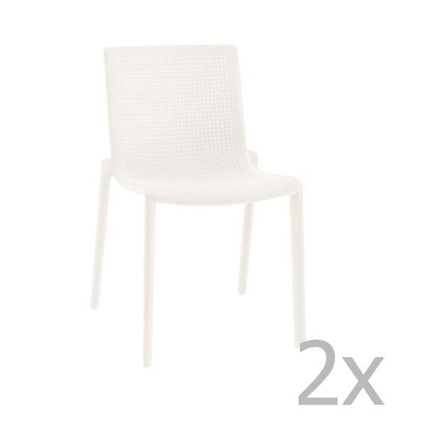 Комплект от 2 бели градински стола Beekat Simple - Resol