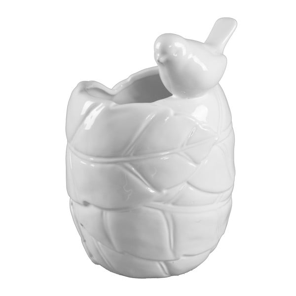 Бяла керамична ваза Gufo, височина Uccellino, височина 22 cm - Mauro Ferretti