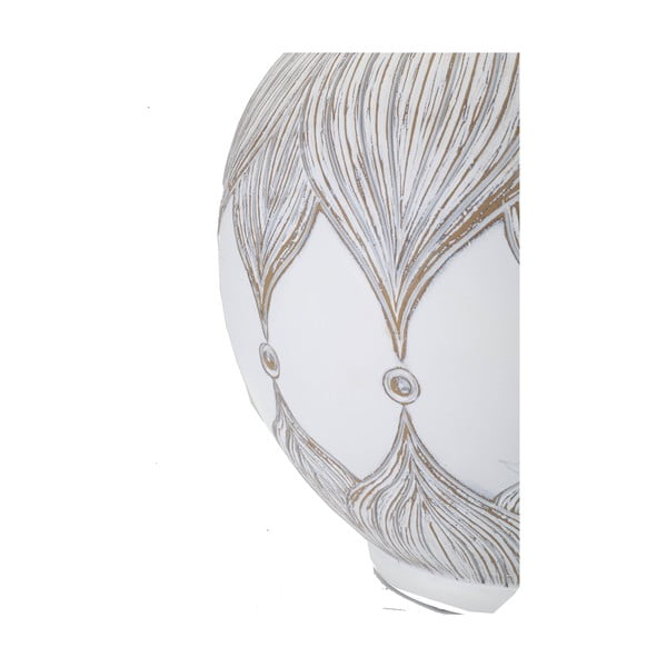 Настолна лампа с текстилен абажур в бяло и златисто (височина 59 cm) Atene - Mauro Ferretti-image-1