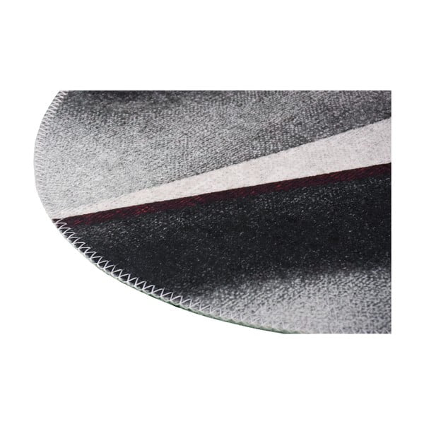 Черно-бял миещ се кръгъл килим ø 100 cm - Vitaus-image-2