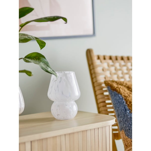 Бяла стъклена ваза Halim - Bloomingville-image-2