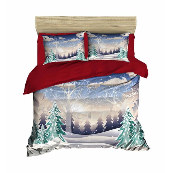 Коледно спално бельо за двойно легло с чаршаф Vanessa, 160 x 220 cm - Mijolnir